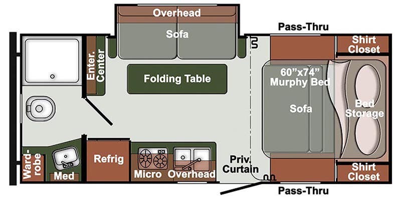 2022 GULFSTREAM NORTHERN EXPRESS 21MBS, , floor-plans-day image number 0